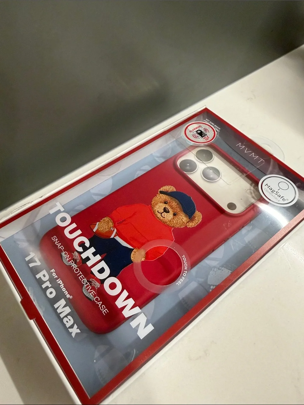 MVMT Designed in New York City Red Bear Touchdown MagSafe iPhone 17 Pro Max Case